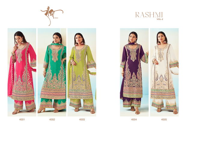 Rashmi Vol 2 Radha Trendz Embroidery Chinon Salwar Kameez Wholesale Market In Surat